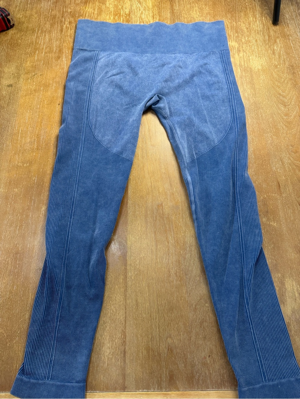 Avia Slate‎ Blue High-Waist Ribbed Seam Jeggings